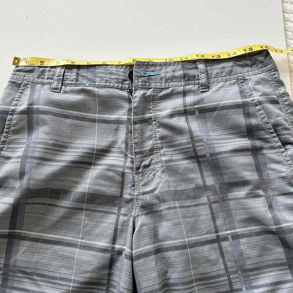 ONeill Mens Gray Plaid Button Zip Fly Golf Shorts Size 31 Summer Vacation - Picture 7 of 9